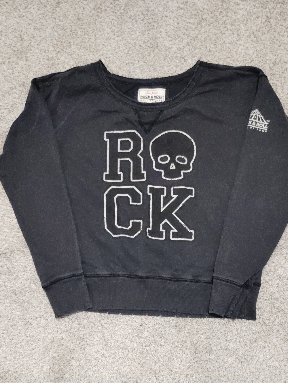 Red Jacket Rock & Roll Hall Of Fame Black Kids Sweatshirt